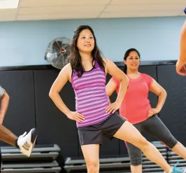 a YMCA group fitness class