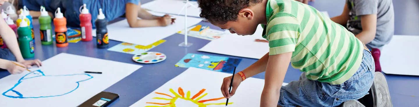 Children painting