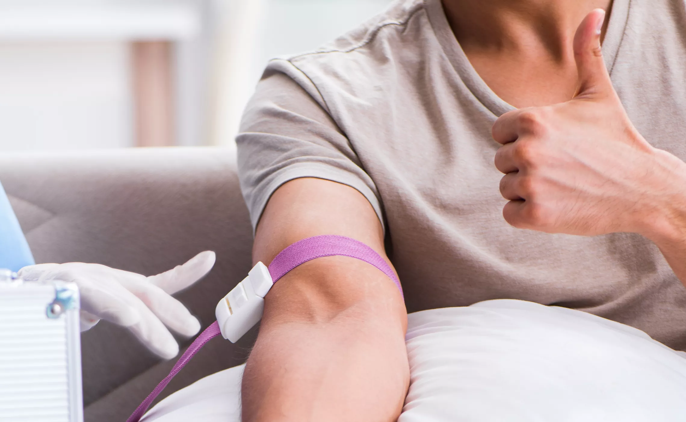 person donating blood