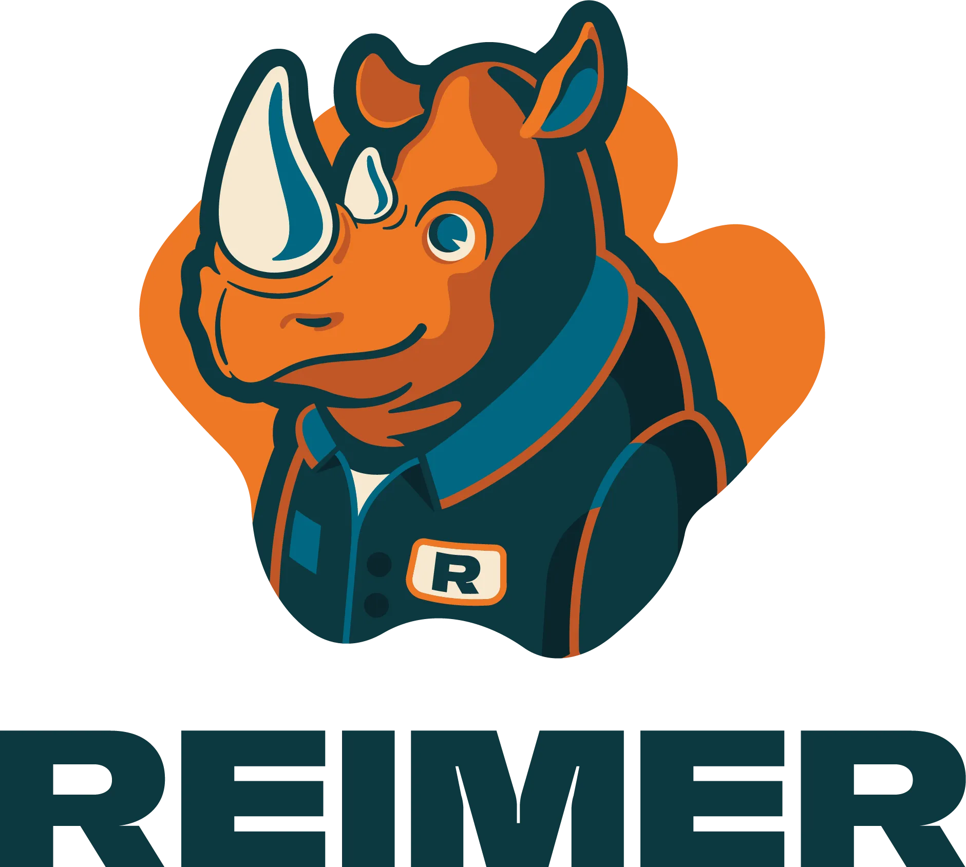 Reimer Logo with Orange Rhino