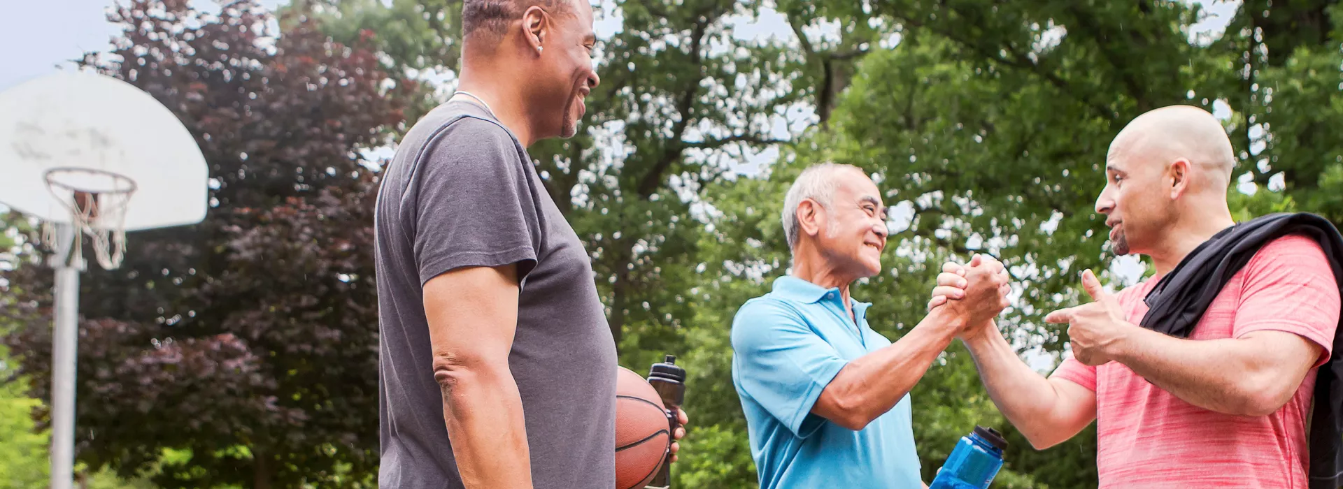 group of men on the basketball court